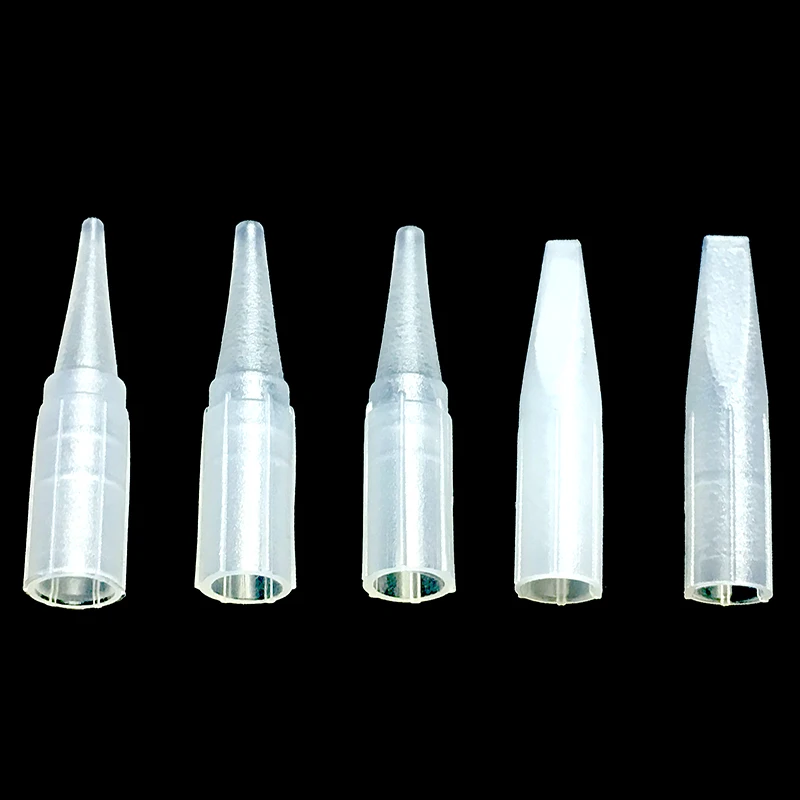100 шт. 0 5*0 7 см Aguhas Dermografo Univerasal R1/3/5/F5/7 иглы татуировки Советы соски колпачки для машинки перманентного