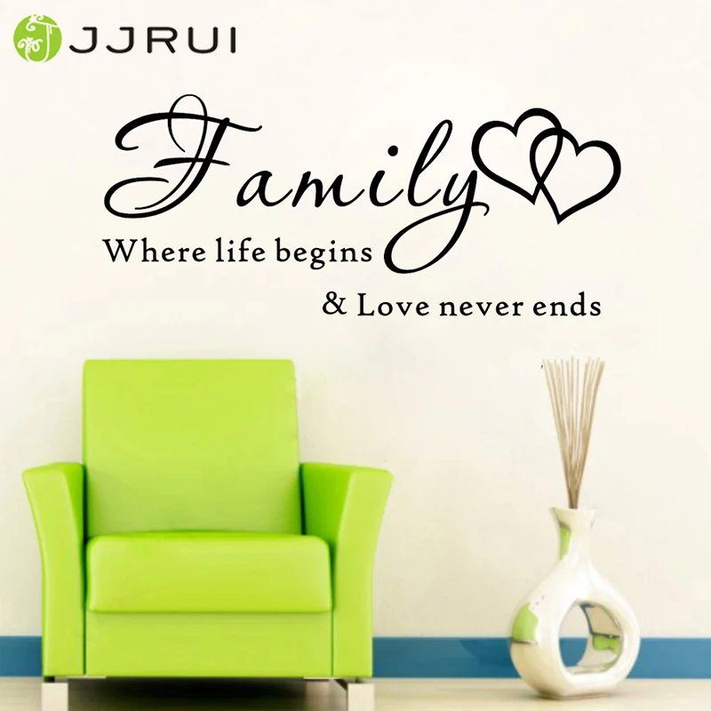 JJRUI Wall Art Quote Wall Sticker Family where life begins Vinyl Home Decal DIY Home Decoration for Bedrooms
JJRUI Wall Art Quote Wall Sticker Family where life begins Vinyl Home Decal DIY Home Decoration for Bedrooms