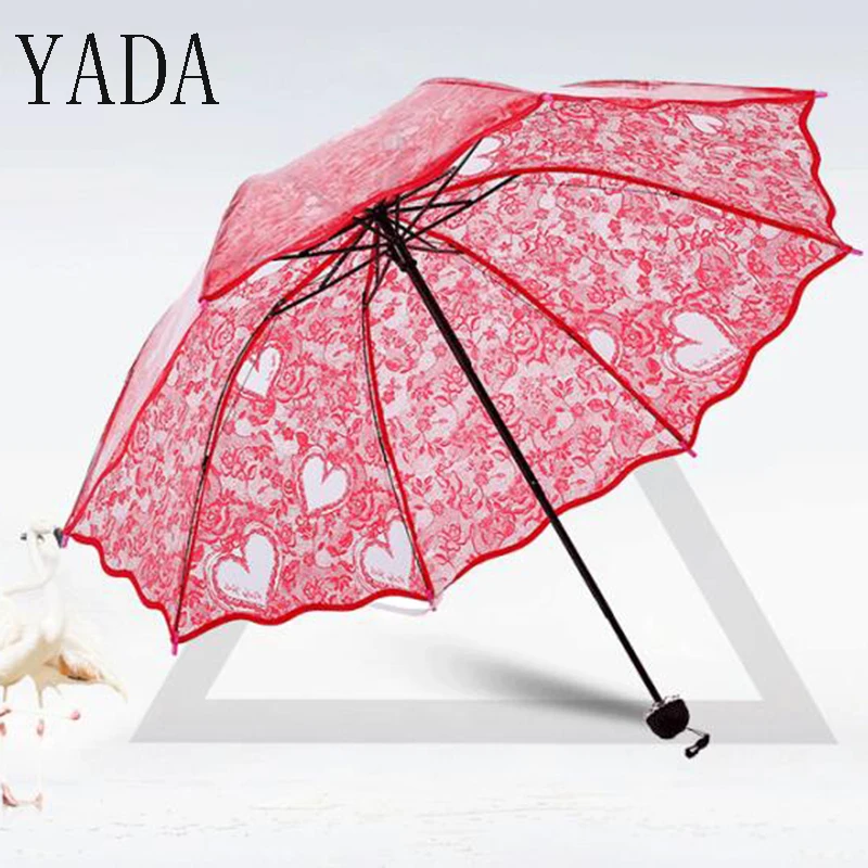 YADA Red PVC Transparent Flower Bride Umbrella Rain Women Environmental Protection Umbrella For Women Windproof Umbrellas YS239
YADA Red PVC Transparent Flower Bride Umbrella Rain Women Environmental Protection Umbrella For Women Windproof Umbrellas YS239