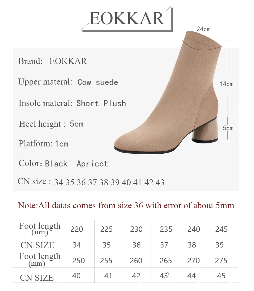Eokkar 2020 Women Ankle Boots Square Toe Stretch Fabric Boots Square High Heel Winter Boots Elegant Ladies ShoesSize 34-43
Eokkar 2020 Women Ankle Boots Square Toe Stretch Fabric Boots Square High Heel Winter Boots Elegant Ladies ShoesSize 34-43