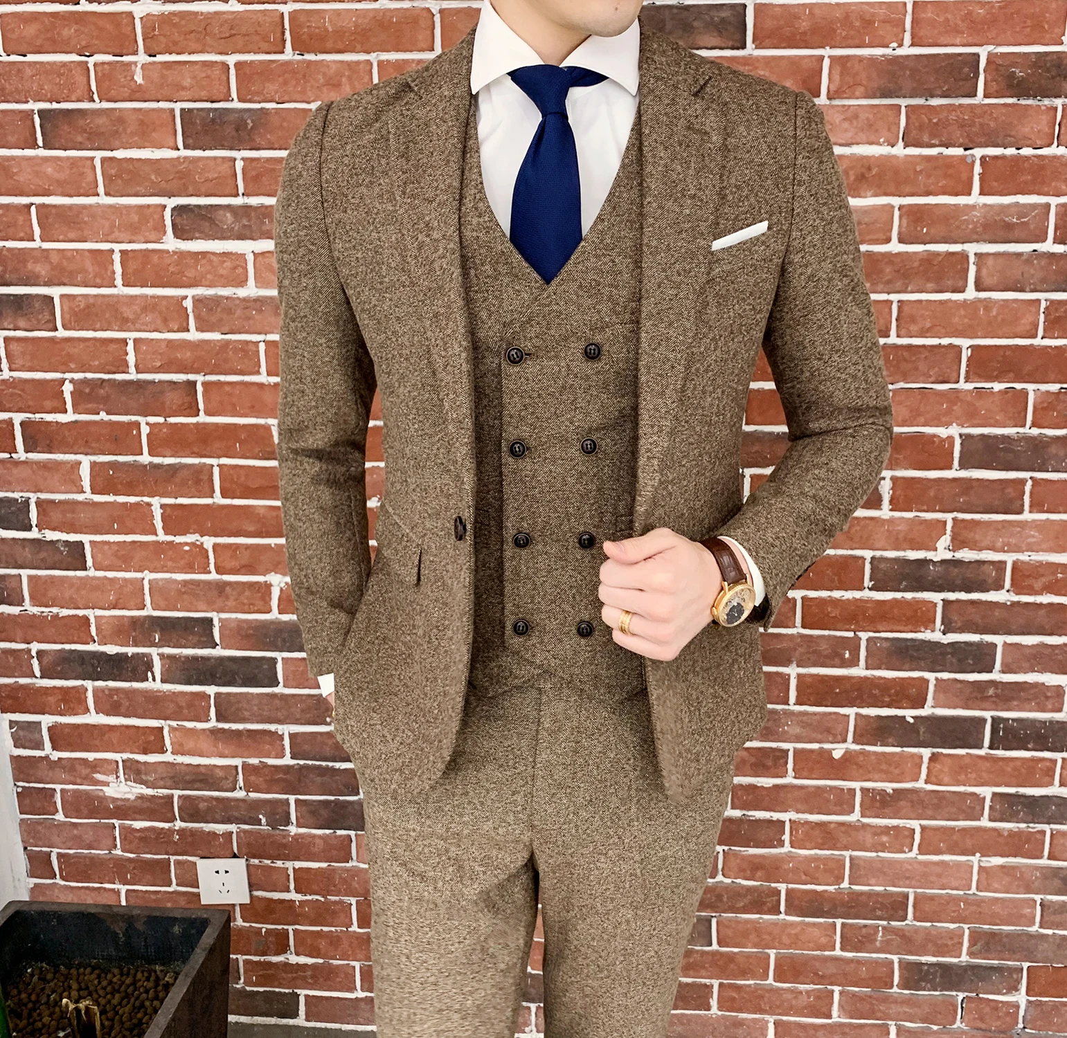 2019 Slim Single Buckle Groom Wedding Dress Men's Suit Designer Business Casual Party Dress Suit Tuxedo 3 Piece Suit Suit Men
2019 Slim Single Buckle Groom Wedding Dress Men's Suit Designer Business Casual Party Dress Suit Tuxedo 3 Piece Suit Suit Men