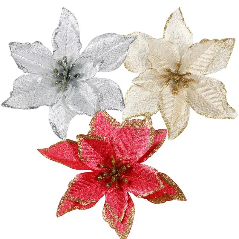 FunPa 24Pcs 5.91'' Glitter Artificial Flowers Christmas Tree Ornaments Flowers Xmas Tree Flower Decor Free Shipping
FunPa 24Pcs 5.91'' Glitter Artificial Flowers Christmas Tree Ornaments Flowers Xmas Tree Flower Decor Free Shipping