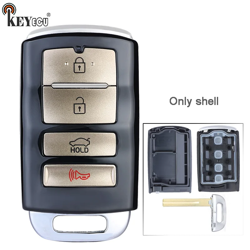KEYECU для Kia Cadenza 2014-2016 K900 2015-2017 умный 3 + 1 4 кнопочный дистанционный чехол ключей Fob