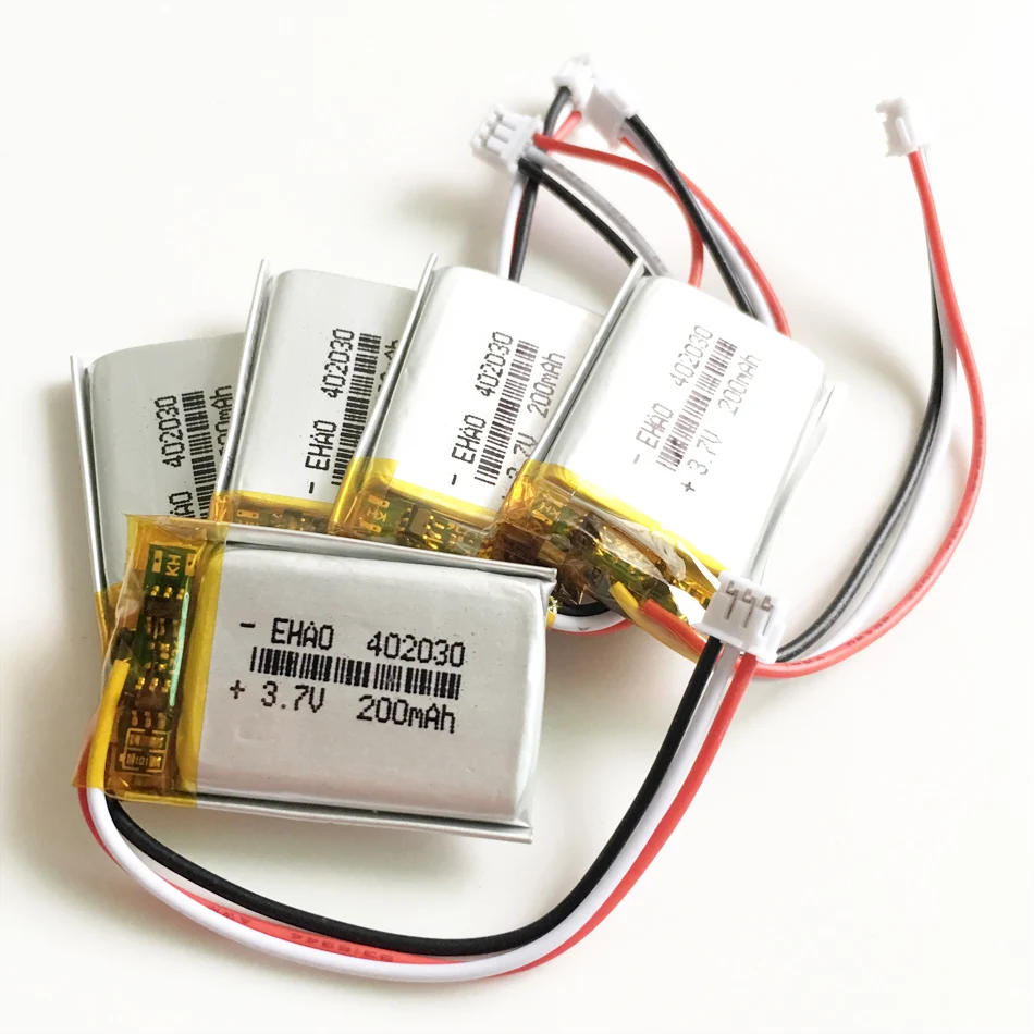 5 PCS 402030 3.7V 200mAh Lithium Polymer LiPo Rechargeable battery + JST ZH 1.5mm 3pin connector for Handheld GPS Mp3 bluetooth
5 PCS 402030 3.7V 200mAh Lithium Polymer LiPo Rechargeable battery + JST ZH 1.5mm 3pin connector for Handheld GPS Mp3 bluetooth