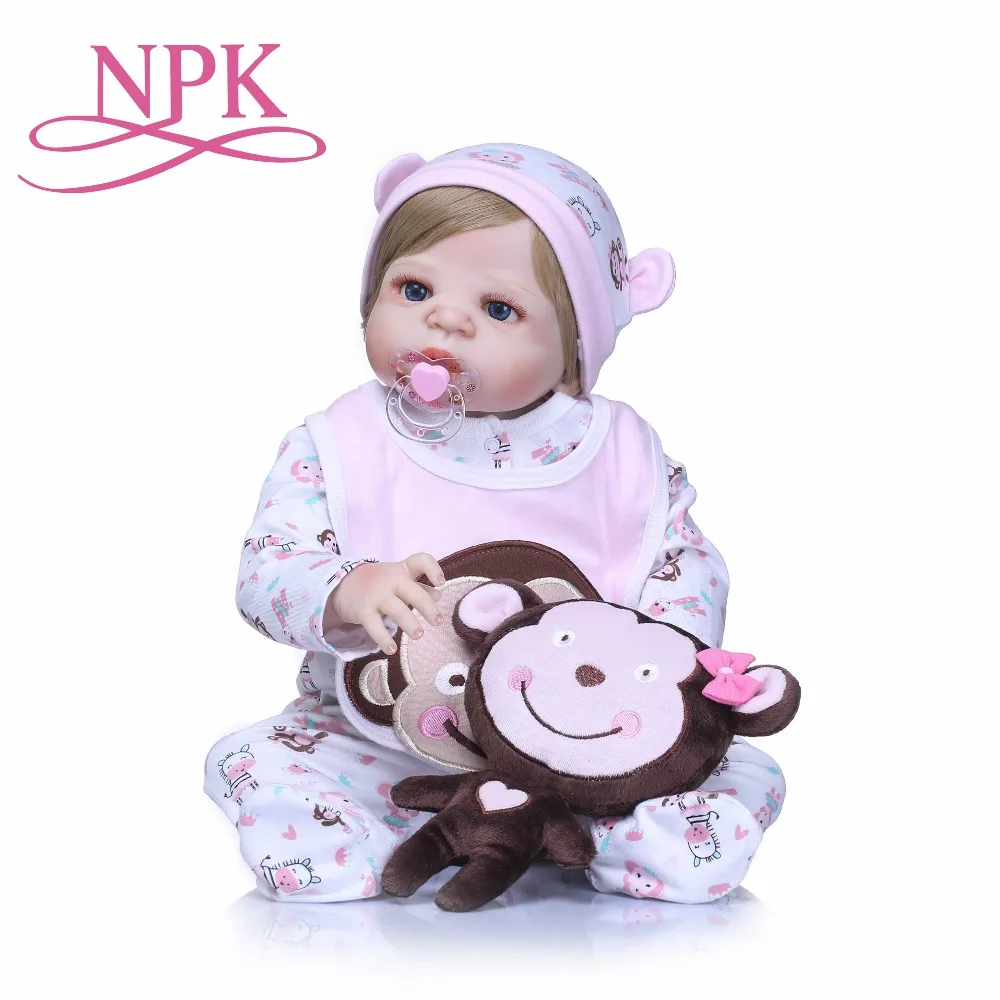 NPK Reborn Bebe Alive Bonecas ручная работа Реалистичная Кукла винил силикон с соской