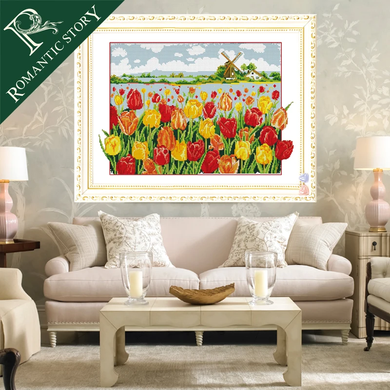 Romantic Story European Pastoral Rose Flower Scenery Home Decoration Cross Stitch Handmade Needlework Embroidery Cross-Stitch
Romantic Story European Pastoral Rose Flower Scenery Home Decoration Cross Stitch Handmade Needlework Embroidery Cross-Stitch