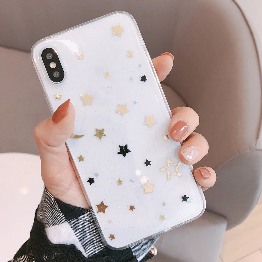 Чехол для телефона Sttary Star iPhone 7 8 Plus X XS MAX Мягкий защитный чехол девочек чехлы 6 6S |