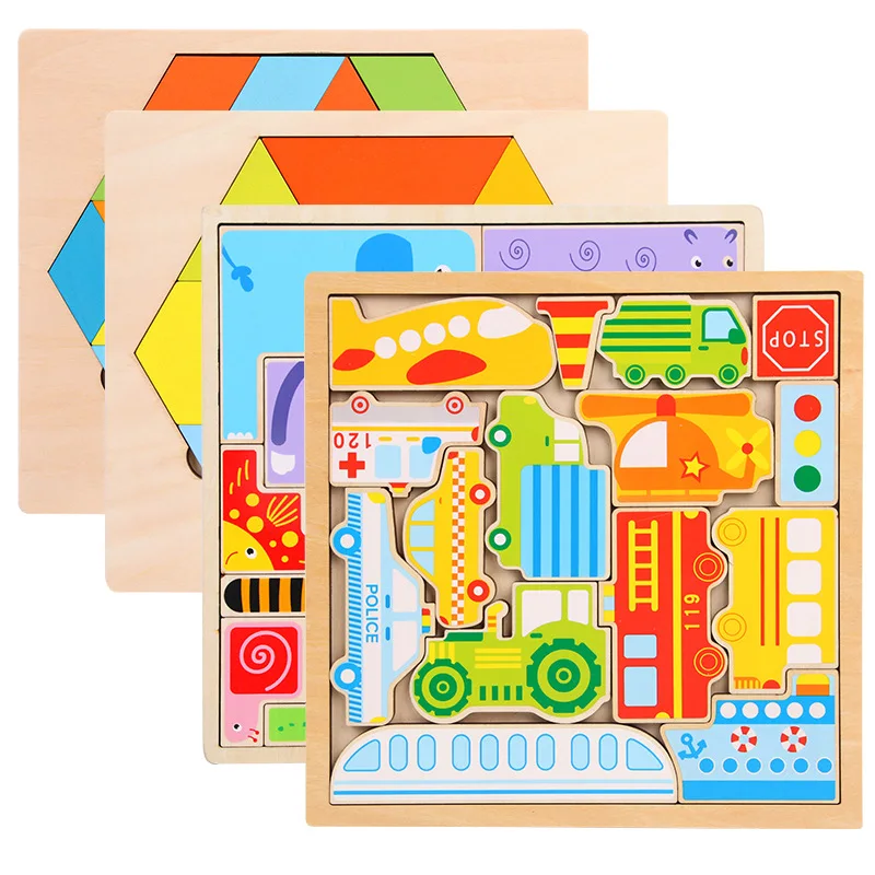 3D Colorful Animals Vehicle Wooden Puzzles Puzzle Toys For Children Intelligence Development Baby Early Educational Toy
3D Colorful Animals Vehicle Wooden Puzzles Puzzle Toys For Children Intelligence Development Baby Early Educational Toy