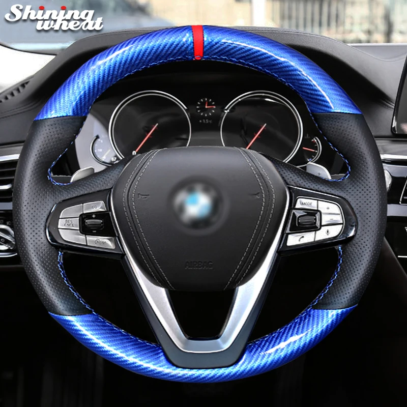 Shining wheat Blue PU Carbon Fiber Car Steering Wheel Cover for BMW G30 530i 540i 520d 530e 2016-2018 G32 GT 630i 630d 2017-2018
Shining wheat Blue PU Carbon Fiber Car Steering Wheel Cover for BMW G30 530i 540i 520d 530e 2016-2018 G32 GT 630i 630d 2017-2018