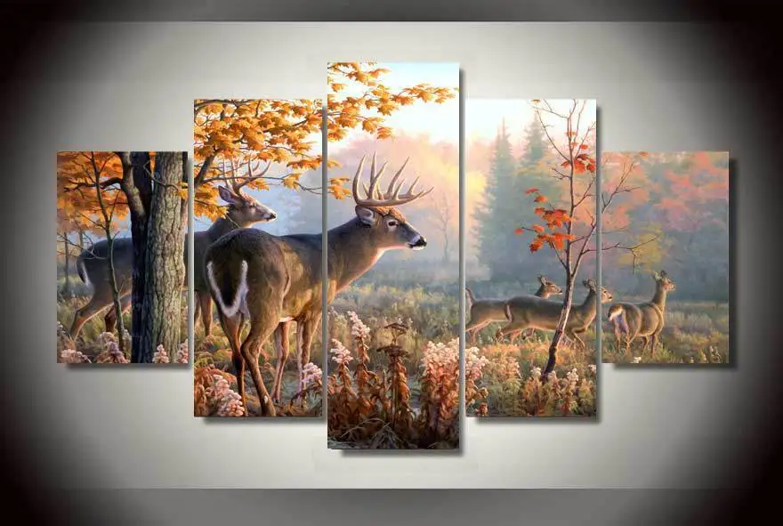 5 Panels Wall Art 5 Panels Wall Art HD Printed Painting of Deer Painting Canvas Room Decor Print Poster Unframed
5 Panels Wall Art 5 Panels Wall Art HD Printed Painting of Deer Painting Canvas Room Decor Print Poster Unframed