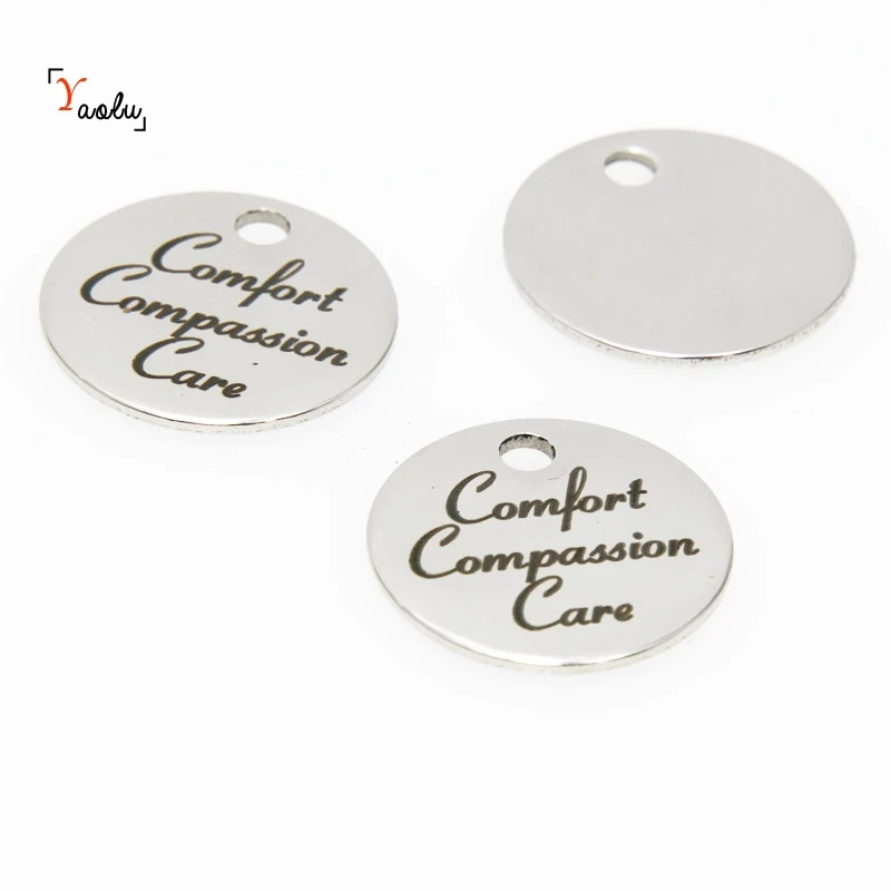 10pcs/lot Kindess charm Comfort compassion care Stainless steel message Charm pendant 20mm
10pcs/lot Kindess charm Comfort compassion care Stainless steel message Charm pendant 20mm