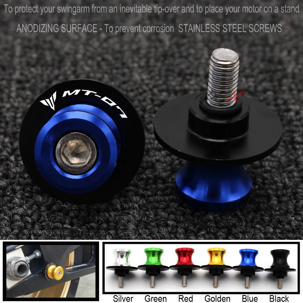 Motorcycle Accessories CNC Aluminum M6 Swingarm Spools Slider Stand Screw For Yamaha FZ-07 MT-07 FJ-07 2014 2015 2016 2017 2018
Motorcycle Accessories CNC Aluminum M6 Swingarm Spools Slider Stand Screw For Yamaha FZ-07 MT-07 FJ-07 2014 2015 2016 2017 2018