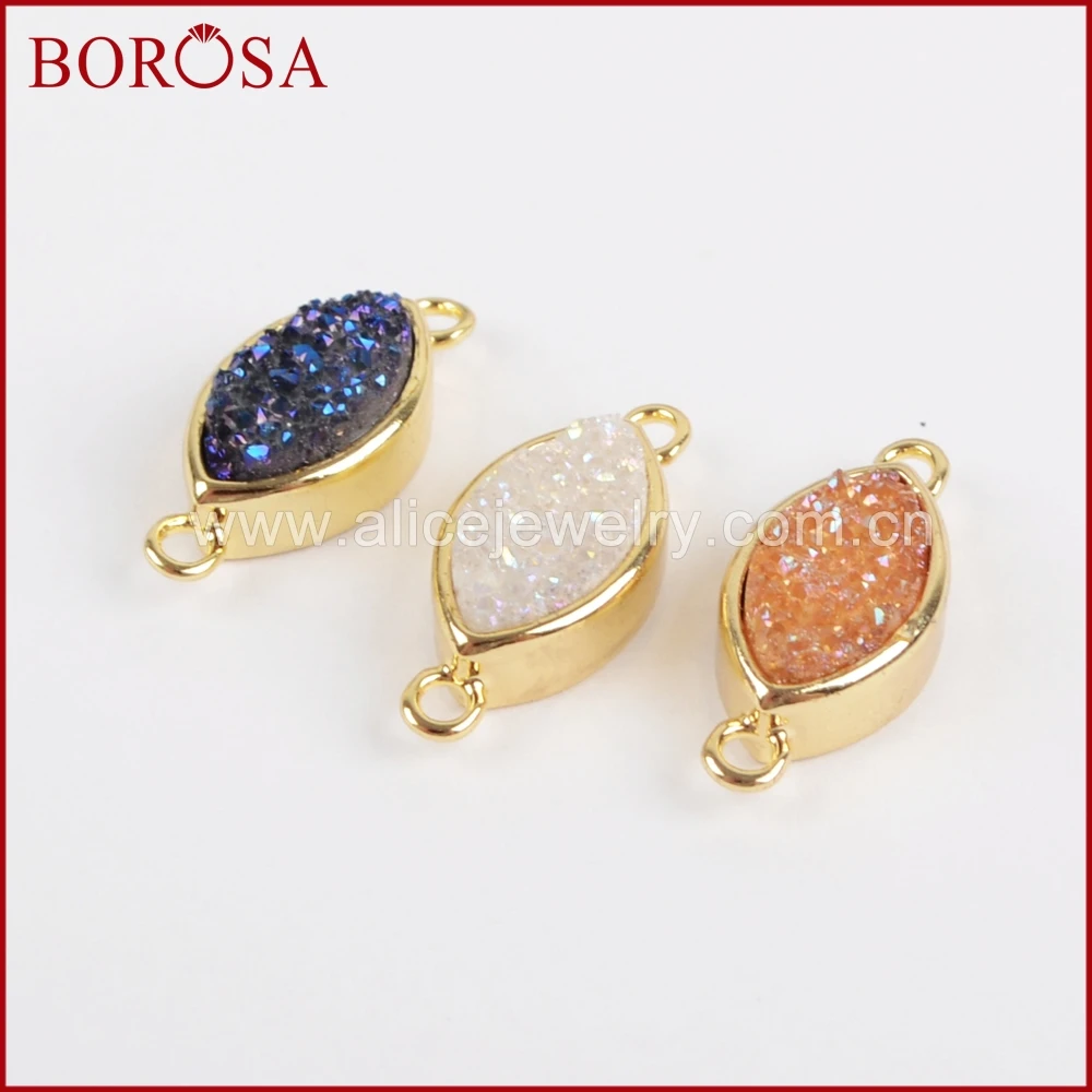 BOROSA 10 шт. Хрустальный соединитель Друза очарование, золотой Безель маркиза Радуга титановая Друза соединитель для ювелирных изделий ZG0156
BOROSA 10 шт. Хрустальный соединитель Друза очарование, золотой Безель маркиза Радуга титановая Друза соединитель для ювелирных изделий ZG0156