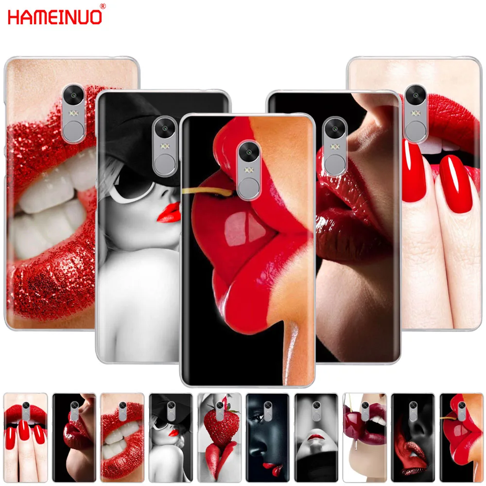 Чехол для телефона HAMEINUO Red Sexy Lips girl Luxury Korea Monroe Xiaomi redmi 5 4 1s 2 3 3s pro PLUS note 4X 4A 5A|Бамперы|