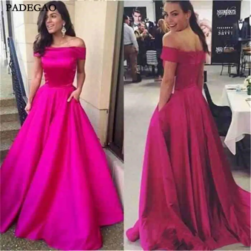 Modest Evening Dresses With Pocket Long Party Dress A-Line Boat Neck Stain Floor Length Sweep Train Evening Dress Custom Made
Modest Evening Dresses With Pocket Long Party Dress A-Line Boat Neck Stain Floor Length Sweep Train Evening Dress Custom Made