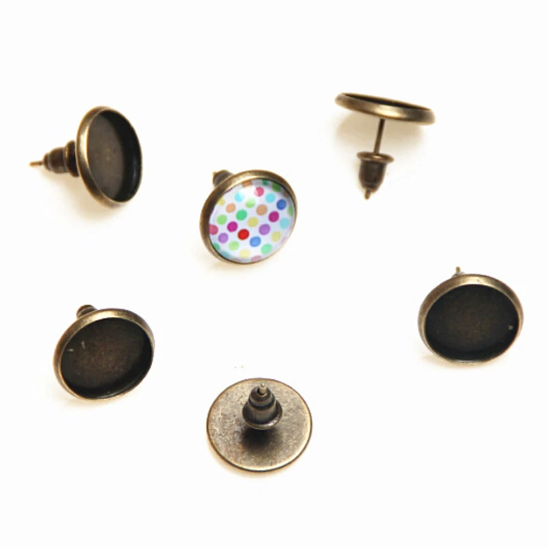 Fine Jewelry Findings 20pcs Bronze Earrings Studs Earring Blank/Base Fit 12mm Cabochon Settings Buttons Earring Bezels Post
Fine Jewelry Findings 20pcs Bronze Earrings Studs Earring Blank/Base Fit 12mm Cabochon Settings Buttons Earring Bezels Post