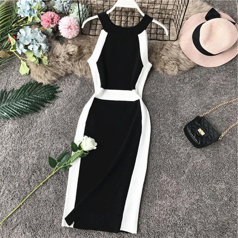 Slim Halter Neck Patchwork Summer Knit Midi Bodycon Dress Party Tank Sundress Women Club Pencil Casual Sheath Office Vestidos
Slim Halter Neck Patchwork Summer Knit Midi Bodycon Dress Party Tank Sundress Women Club Pencil Casual Sheath Office Vestidos