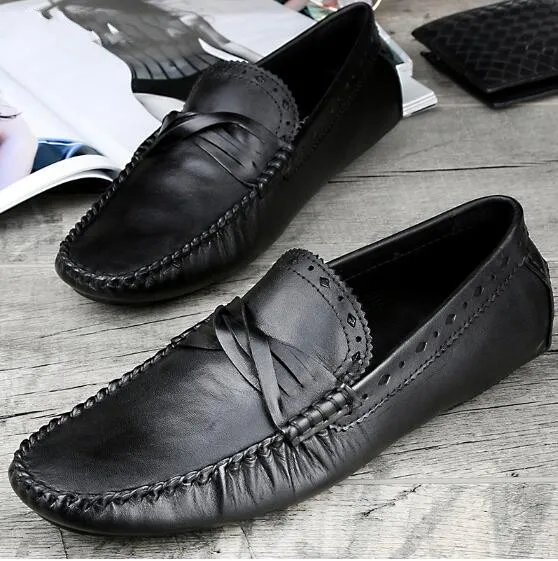 Genuine leather Summer Peas Loafers Shoes for men Flat heel Lazy Driving Boats Size 38-45
Genuine leather Summer Peas Loafers Shoes for men Flat heel Lazy Driving Boats Size 38-45