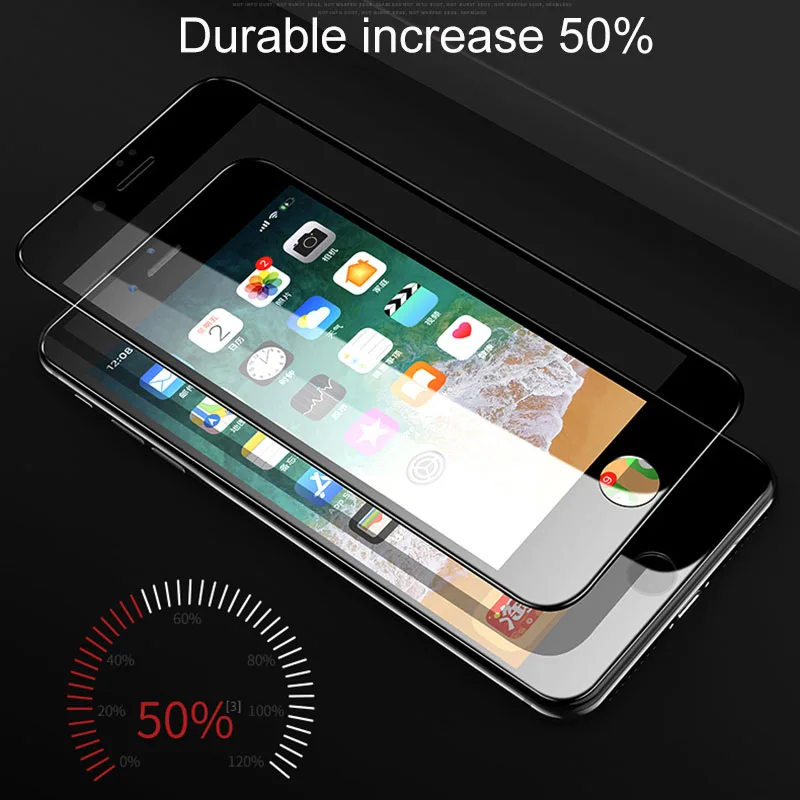 Закаленное стекло 5D Edge для iphone 7 8 Plus X полное покрытие Защитное экрана 6 S Xs |