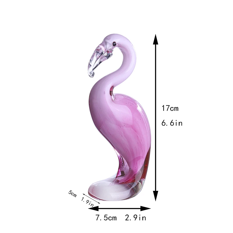 H&D Hand Blown Pink Flamingo 6.6" Murano Style Art Glass Figurine Gift for Christmas, Birthday Home Decor
H&D Hand Blown Pink Flamingo 6.6" Murano Style Art Glass Figurine Gift for Christmas, Birthday Home Decor
