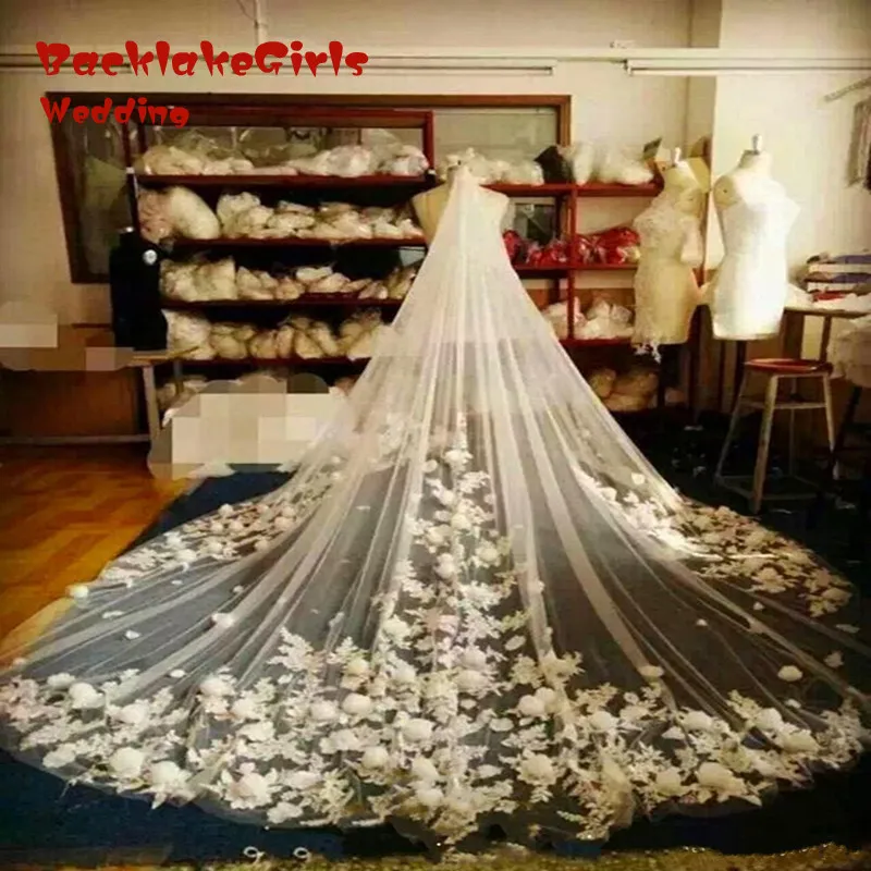 Luxury Full Flowers Bridal Veils 2016 Wedding Veil accessories Long 3 Meters Lace Applique Length Cathedral casamento
Luxury Full Flowers Bridal Veils 2016 Wedding Veil accessories Long 3 Meters Lace Applique Length Cathedral casamento