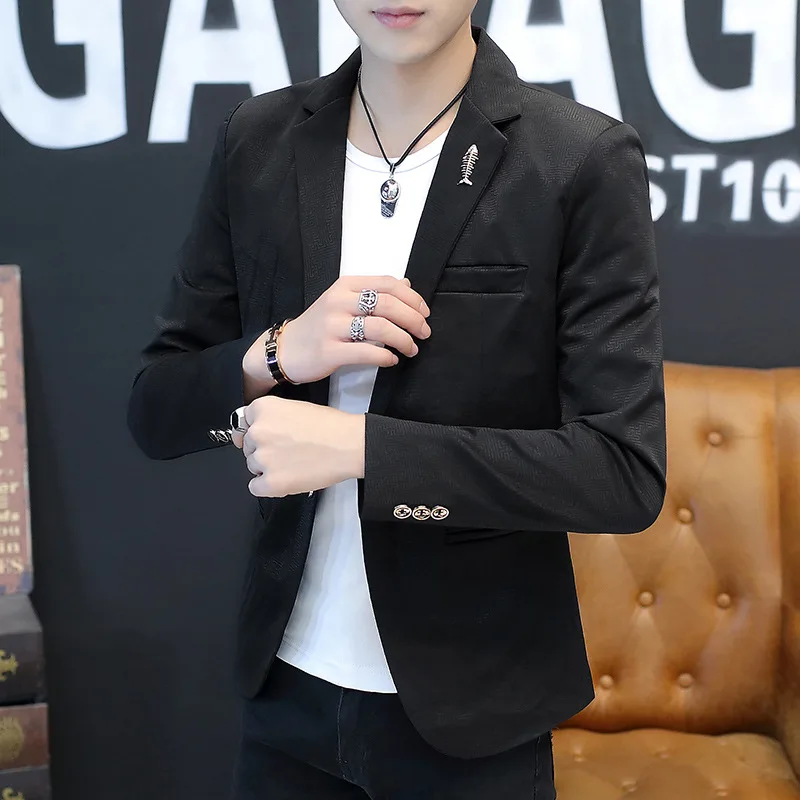 HOBO 2020 back Zige cool guy Suit Men 's casual Wild Suit Fashion printing youth Suit yourself
HOBO 2020 back Zige cool guy Suit Men 's casual Wild Suit Fashion printing youth Suit yourself