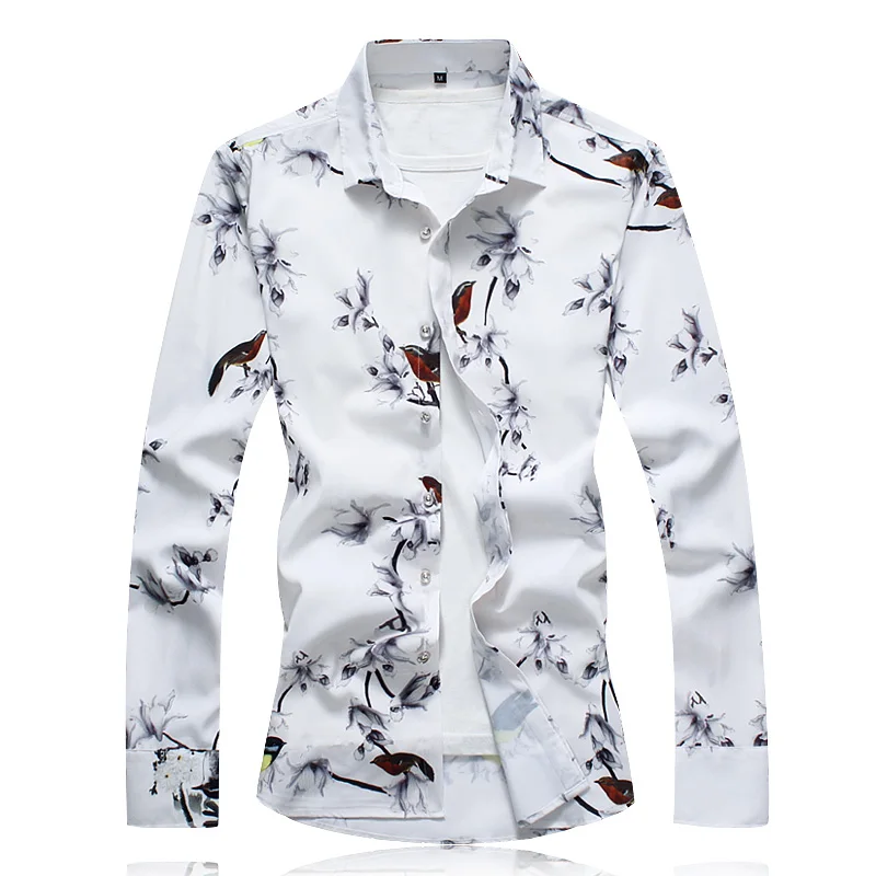 Autumn New Fashion Cotton Shirt Men Casual Chinese Style Flower Bird Printing Long Sleeve Mens Shirts 2018 Plus Size Camisas 7XL
Autumn New Fashion Cotton Shirt Men Casual Chinese Style Flower Bird Printing Long Sleeve Mens Shirts 2018 Plus Size Camisas 7XL