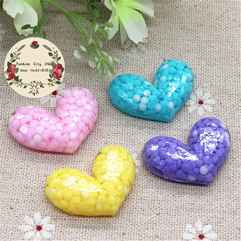 10pcs Kawaii Resin Heart Filled With Rhinestone Flatback Cabochon DIY Decorative Craft Scrapbooking,22*30mm
10pcs Kawaii Resin Heart Filled With Rhinestone Flatback Cabochon DIY Decorative Craft Scrapbooking,22*30mm