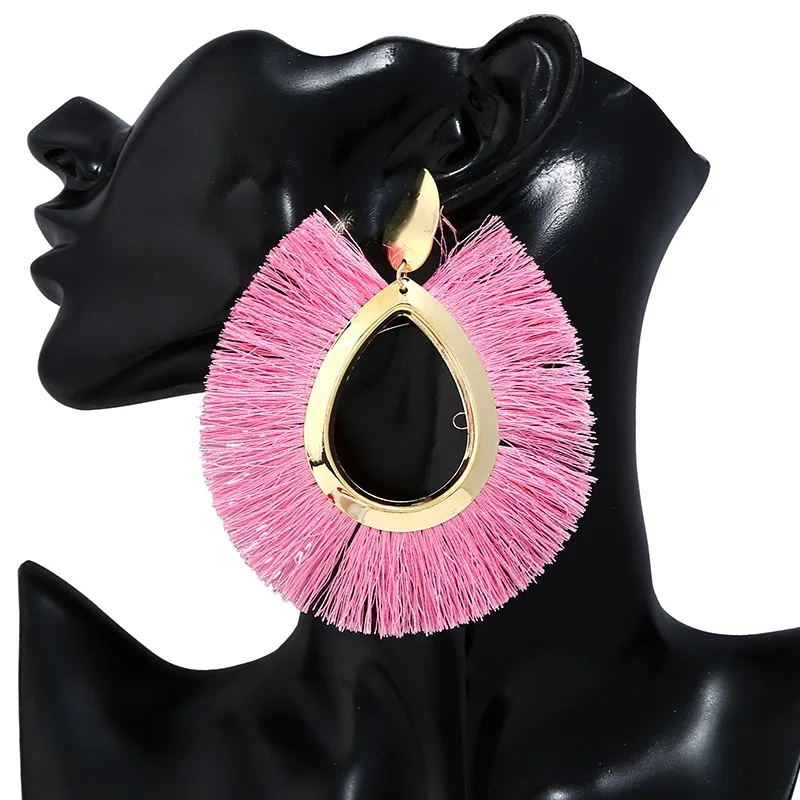 Metal Tassel Earrings For Women Water Drop Big Fringe Cotton Tassel Dangle Earring Female Charm Jewelry Accessory Party Brincos
Metal Tassel Earrings For Women Water Drop Big Fringe Cotton Tassel Dangle Earring Female Charm Jewelry Accessory Party Brincos