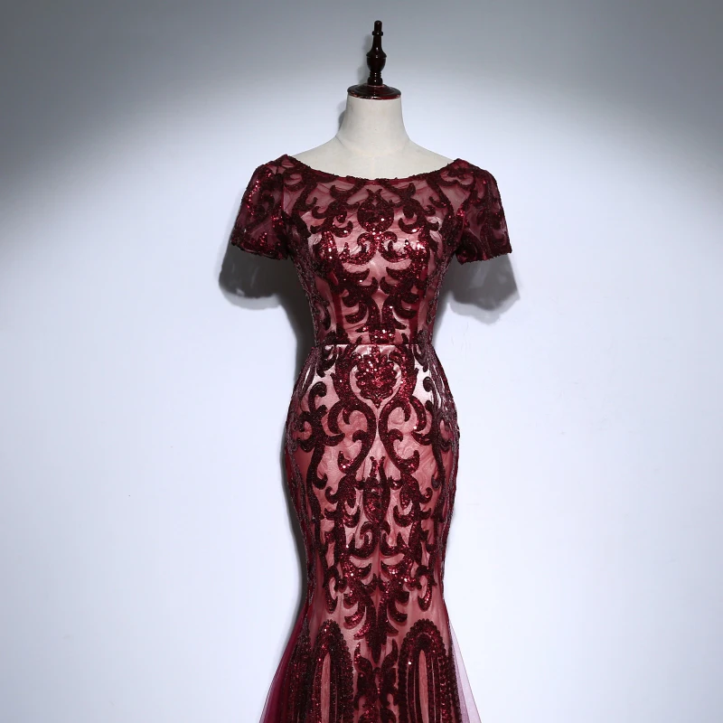 Sexy Burgundy Long Mermaid Evening Dresses Party Sequin Women Formal Evening Gowns Dresses Wear robe de soiree longue
Sexy Burgundy Long Mermaid Evening Dresses Party Sequin Women Formal Evening Gowns Dresses Wear robe de soiree longue