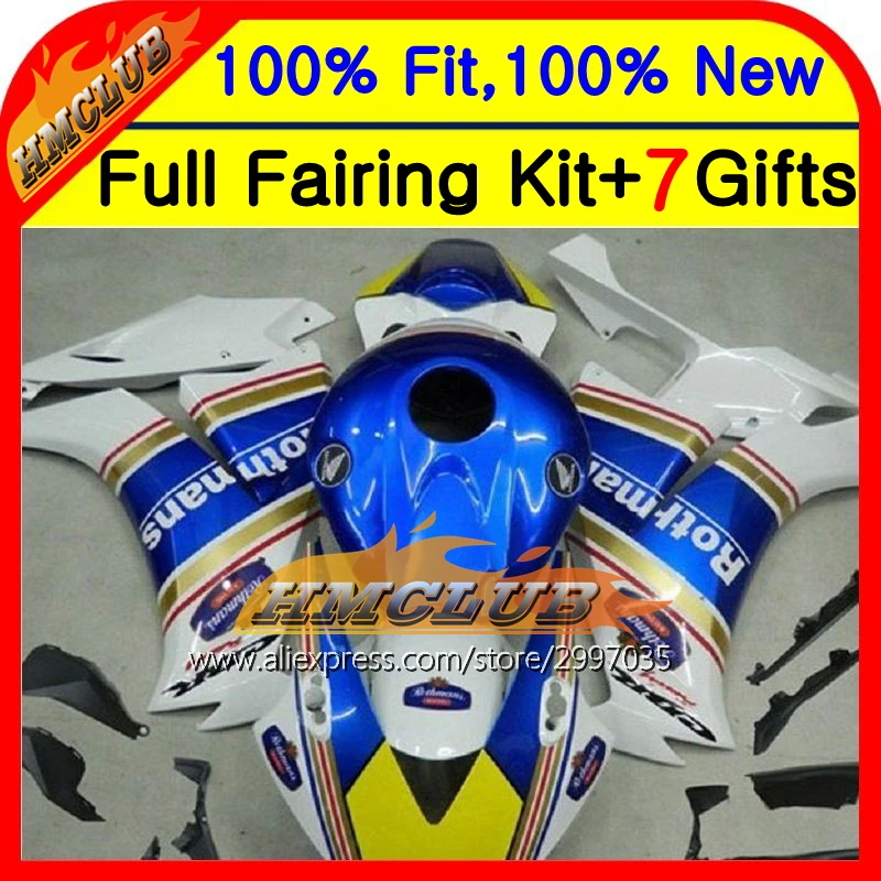 Инъекция кузова для HONDA Rothmans Blue CBR1000RR 12 13 41HM8 CBR 1000RR 1000 RR 12-13 CBR1000 RR синий белый 2012 2013 обтекатель
Инъекция кузова для HONDA Rothmans Blue CBR1000RR 12 13 41HM8 CBR 1000RR 1000 RR 12-13 CBR1000 RR синий белый 2012 2013 обтекатель