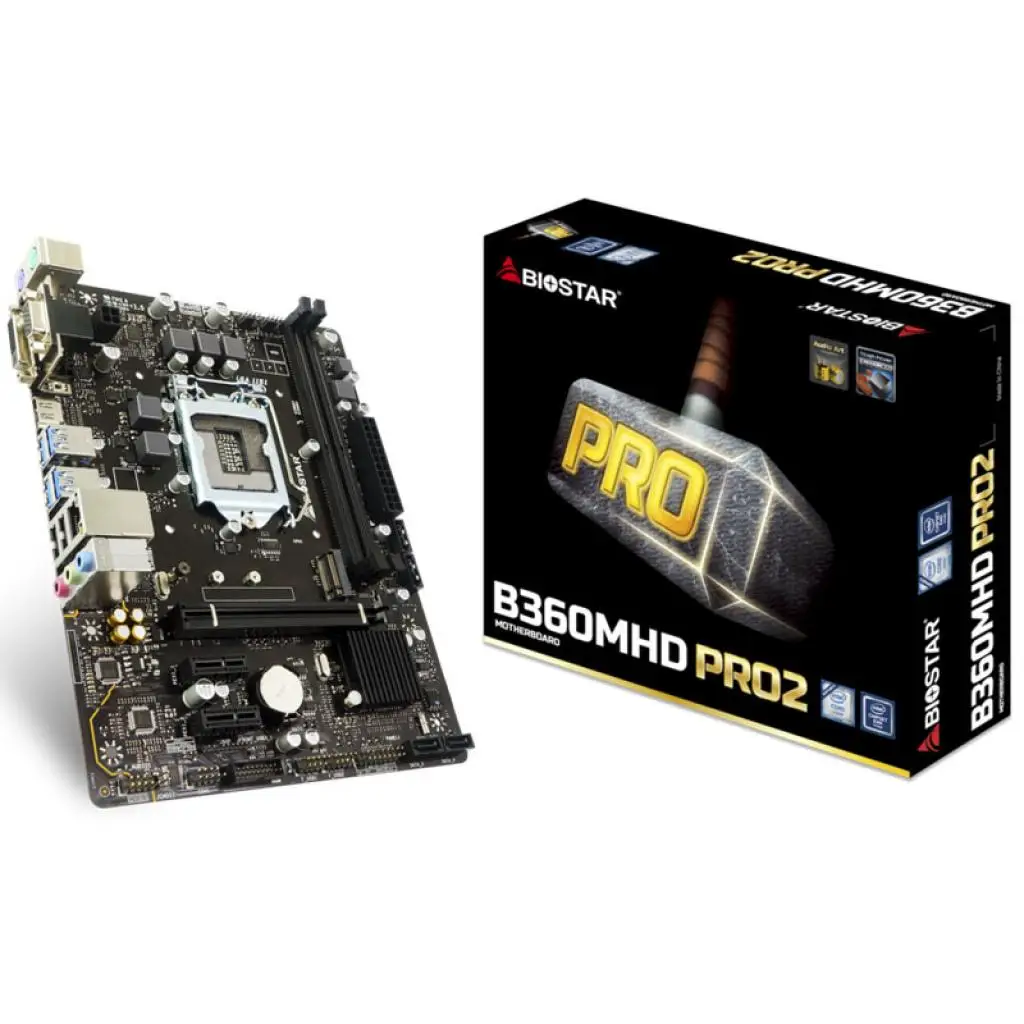 Full new Biostar B360MHD PRO2 socket 1151 DDR4 Micro-ATX motherboard support 8th generation processor
Full new Biostar B360MHD PRO2 socket 1151 DDR4 Micro-ATX motherboard support 8th generation processor
