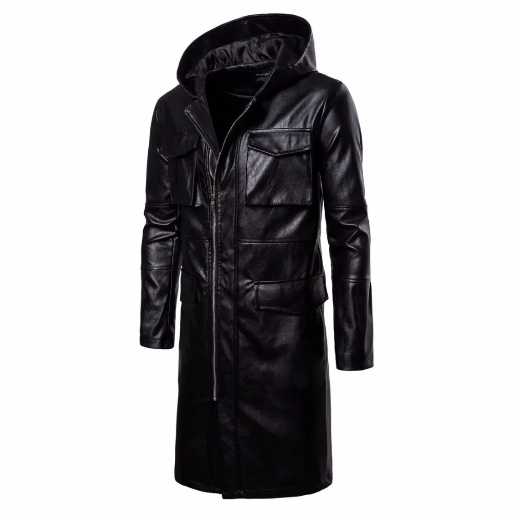 2021 Men's Long Hooded Leather Jacket Autumn Winter Leather Coat Men Trench Male Motorcycle Biker Leather Jacket Windbreaker
2021 Men's Long Hooded Leather Jacket Autumn Winter Leather Coat Men Trench Male Motorcycle Biker Leather Jacket Windbreaker