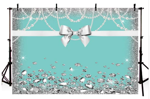 7x5ft Tiffany Color Bow Silver Diamonds Bridal Shower Washable Wrinkle Free Photo Studio Background Backdrop Polyester Fabric
7x5ft Tiffany Color Bow Silver Diamonds Bridal Shower Washable Wrinkle Free Photo Studio Background Backdrop Polyester Fabric