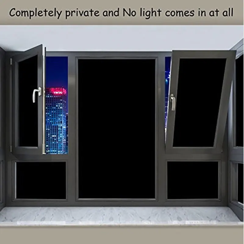Lenght 4m Blackout Glass Film Window Sticker Anti-UV 100% Light Blocking Privacy Static Bedroom Tint Room Home Decorative Film
Lenght 4m Blackout Glass Film Window Sticker Anti-UV 100% Light Blocking Privacy Static Bedroom Tint Room Home Decorative Film