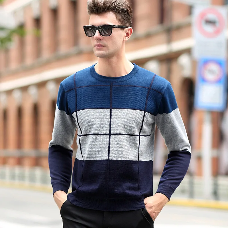 Plaid Color Pullover Men O-Neck Sweater Men Long Sleeve Shirt Mens Sweaters Wool Casual Dress Brand Cashmere Knitwear Pull Homme
Plaid Color Pullover Men O-Neck Sweater Men Long Sleeve Shirt Mens Sweaters Wool Casual Dress Brand Cashmere Knitwear Pull Homme
