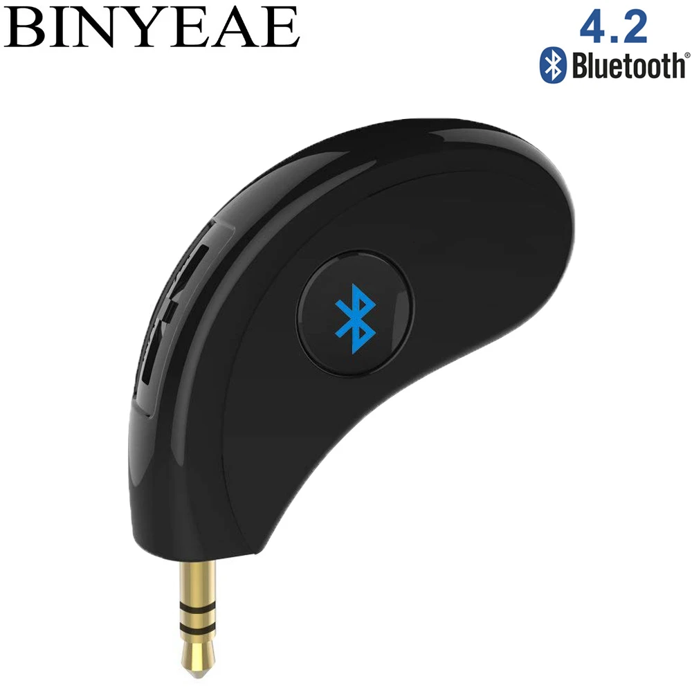 Bluetooth 4 2 громкой связи автомобильный комплект 3 5 мм беспроводной AUX аудио адаптер