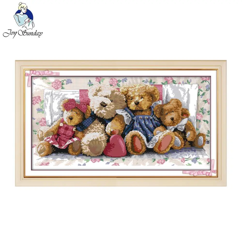 Joy Sunday Bear family Patterns Counted Cross Stitch kit DIY Hand Made Embroidery set Needlework Home Decoration Send Gift
Joy Sunday Bear family Patterns Counted Cross Stitch kit DIY Hand Made Embroidery set Needlework Home Decoration Send Gift