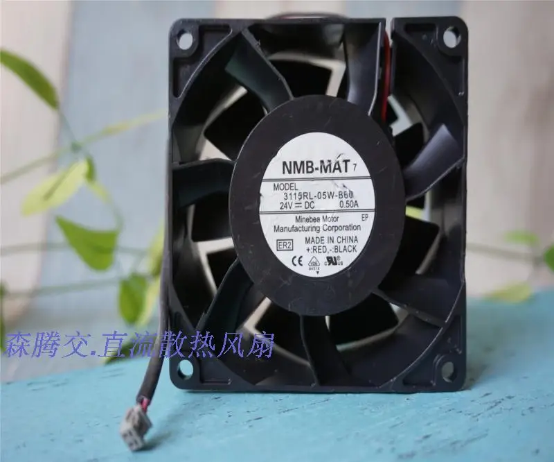 Original NMB 3115RL-05W-B60 8CM 8038 24V 18.5KW 15KW 80 * 80 * 38MM Inverter fan