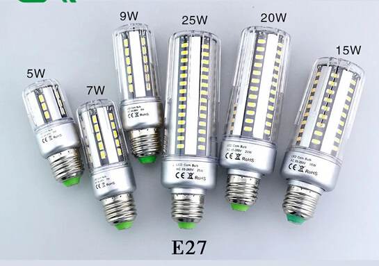 10pcs LED Lamp E27 E14 SMD5736 LED Corn Bulb 5W 7W 9W 12W 15W 20W 25W LED Light AC85-265V Lampada Aluminum heat dissipation bulb
10pcs LED Lamp E27 E14 SMD5736 LED Corn Bulb 5W 7W 9W 12W 15W 20W 25W LED Light AC85-265V Lampada Aluminum heat dissipation bulb