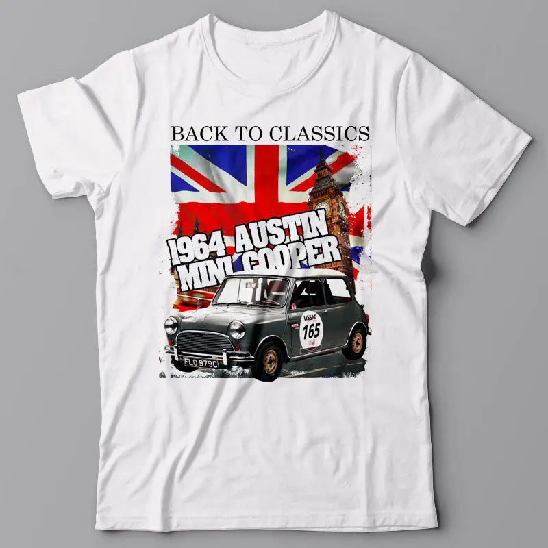 Приталенные мужские футболки с забавным графическим рисунком, классические футболки-1964 г., мужские футболки с изображением Остина Mini Cooper ... 
Приталенные мужские футболки с забавным графическим рисунком, классические футболки-1964 г., мужские футболки с изображением Остина Mini Cooper ...