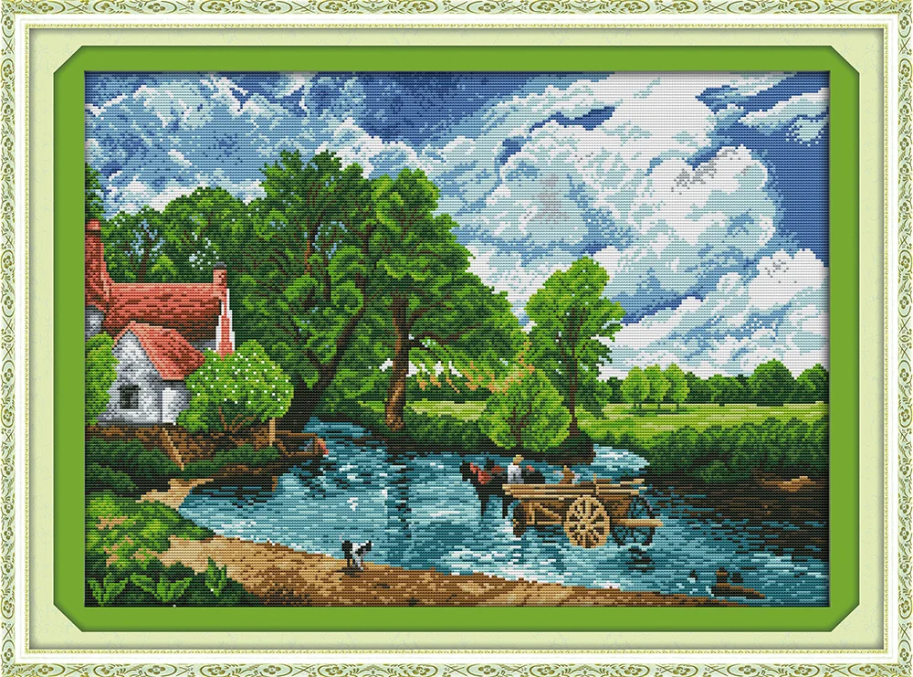 Wading in a river cross stitch kit DIY hand embroidery set craft handmade needlework cross-stitching DMC color Dreamfounder
Wading in a river cross stitch kit DIY hand embroidery set craft handmade needlework cross-stitching DMC color Dreamfounder