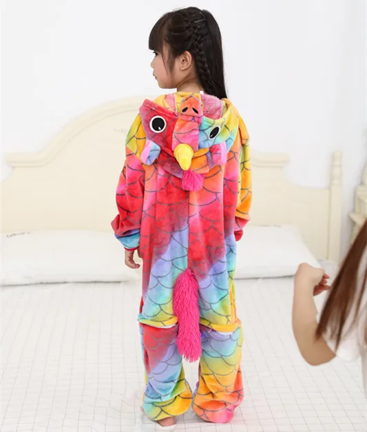 Кигуруми Onesie Оптовая продажа животных звезда единорог с капюшоном пижамы