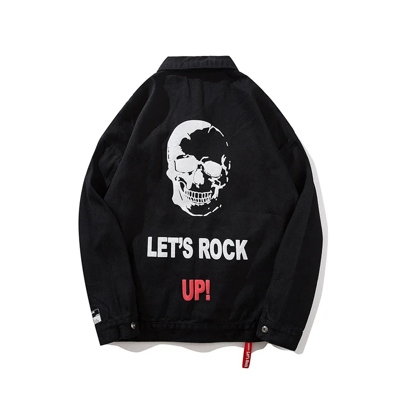 Skulls Printed Denim Jackets Mens High Street Black Red Jeans Jacket Coat 2019 Men Women Hip Hop Streetwear Clothing WG272
Skulls Printed Denim Jackets Mens High Street Black Red Jeans Jacket Coat 2019 Men Women Hip Hop Streetwear Clothing WG272