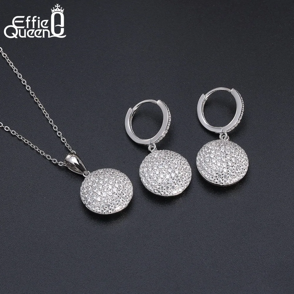 Effie Queen 2019 Cubic Zircon Pure Sterling Silver Pendant Necklace & Drop Earring Jewelry Set for Women New Arrival DSS04
Effie Queen 2019 Cubic Zircon Pure Sterling Silver Pendant Necklace & Drop Earring Jewelry Set for Women New Arrival DSS04