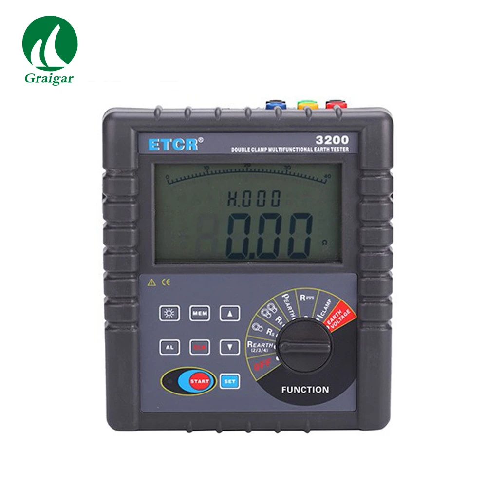 ETCR ETCR3200 Double Clamp Grounding Resistance Tester Ground Resistance Multifunction Ground Resistance Tester
ETCR ETCR3200 Double Clamp Grounding Resistance Tester Ground Resistance Multifunction Ground Resistance Tester