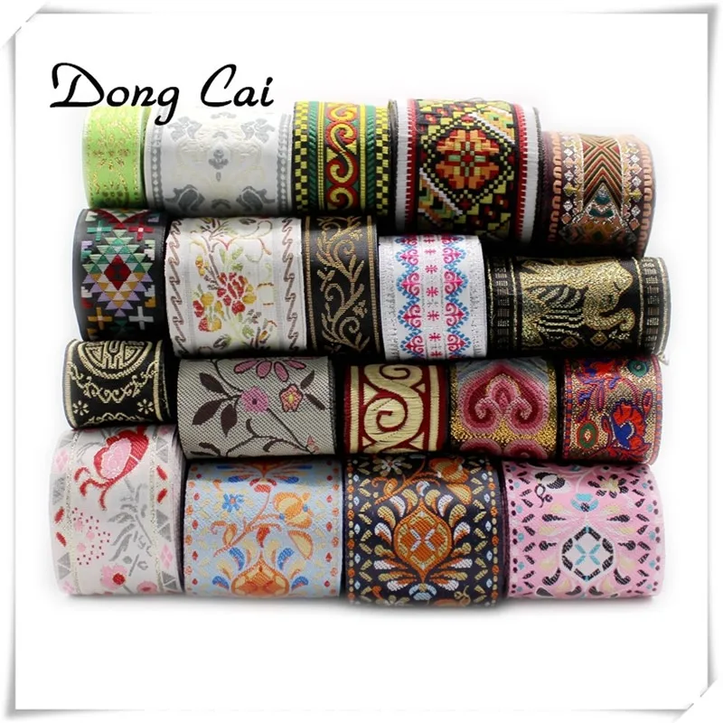 5yards/lot National ethnic embroidery jacquard webbing DIY handmad sewing ribbon Carpet decorative edge Upholstered accessory - купить по