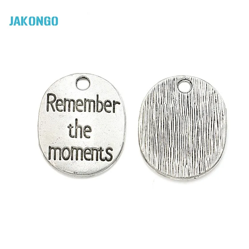 10pcs Tibetan Silver Plated Word Remember the Moment Charms Pendants for Jewelry Making Accessories DIY Craft Handmade 22x18mm
10pcs Tibetan Silver Plated Word Remember the Moment Charms Pendants for Jewelry Making Accessories DIY Craft Handmade 22x18mm