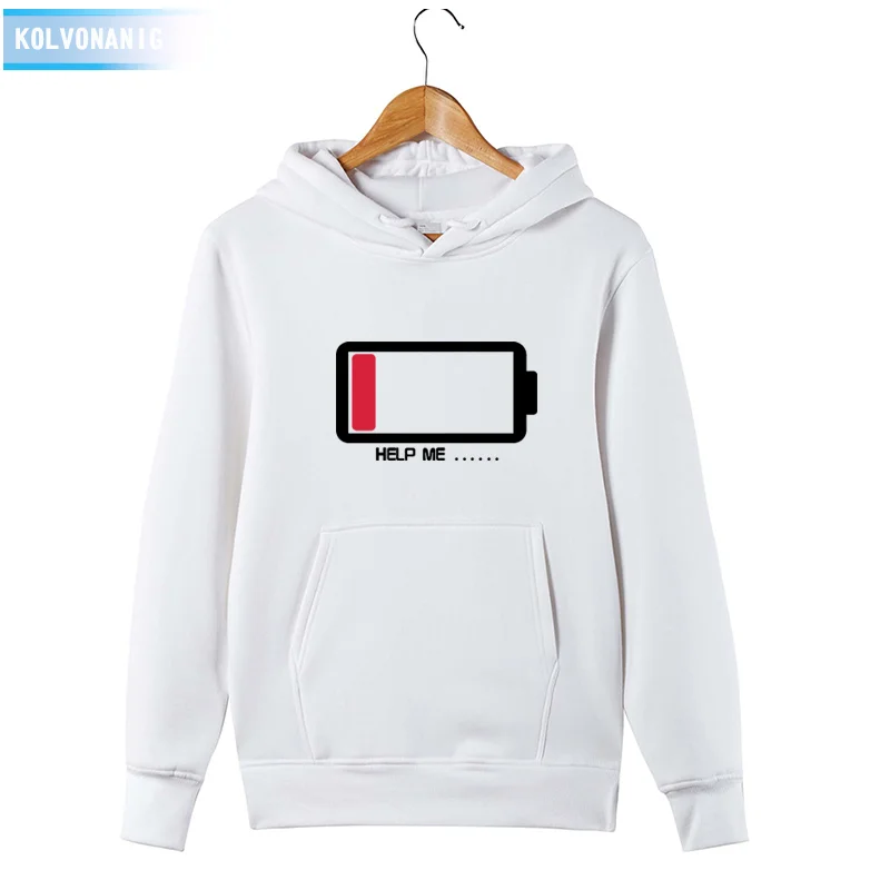 KOLVONANIG Hot 2019 Spring&Winter Fashion Men's Brand Hoody Battery Low Power Help Me Printed Sweatshirt Hat Hip Hop Men Hoodies
KOLVONANIG Hot 2019 Spring&Winter Fashion Men's Brand Hoody Battery Low Power Help Me Printed Sweatshirt Hat Hip Hop Men Hoodies
