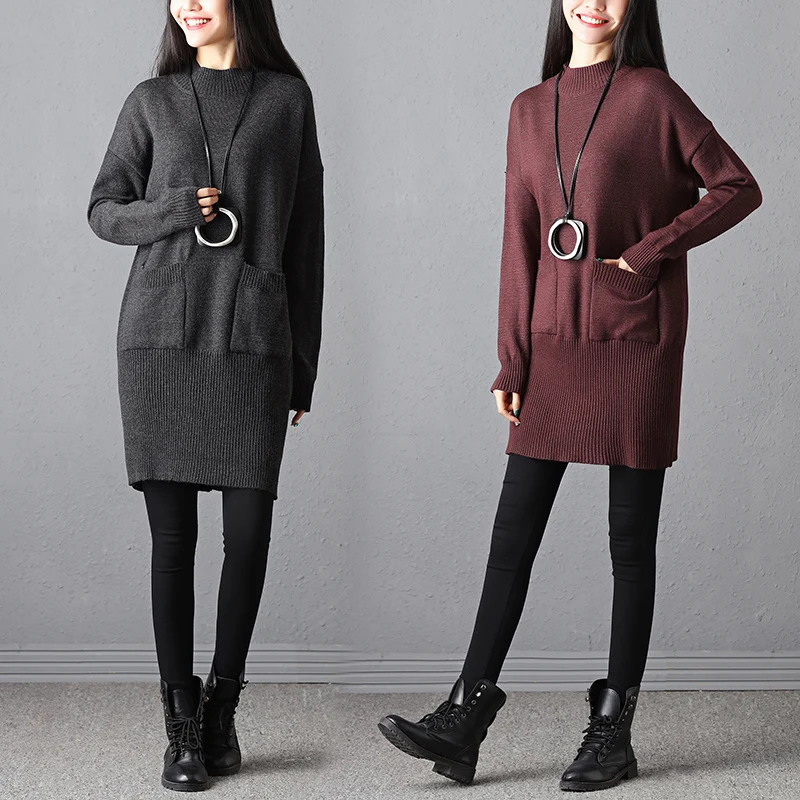 outfit new big yards long sleeve sweater women's knit wear loose clothes o neck sweaters long with pocket knitting vestidos top
outfit new big yards long sleeve sweater women's knit wear loose clothes o neck sweaters long with pocket knitting vestidos top